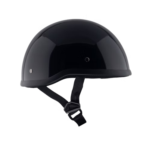 Classic Beanie Helmet Without Visor QR Glossy Black Size 2XS