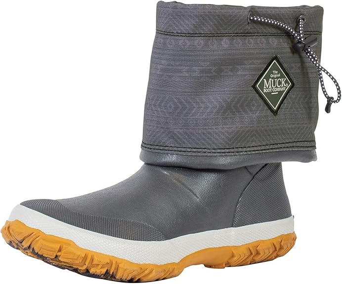 Muck Forager Tall Dark Gray with Print Size 8