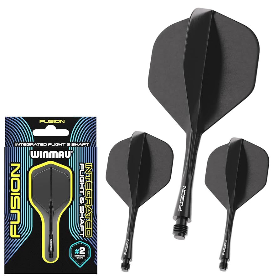 Winmau Fusion #2 Dart Flight and Shaft Black Medium