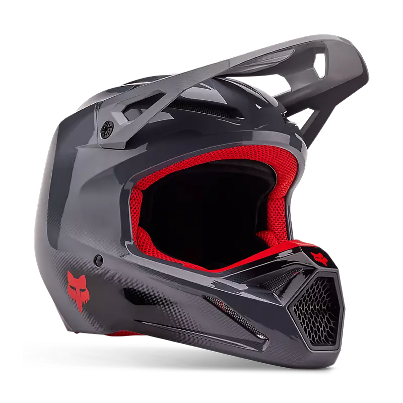 Fox V1 Intfere Helmet GY/RD XL