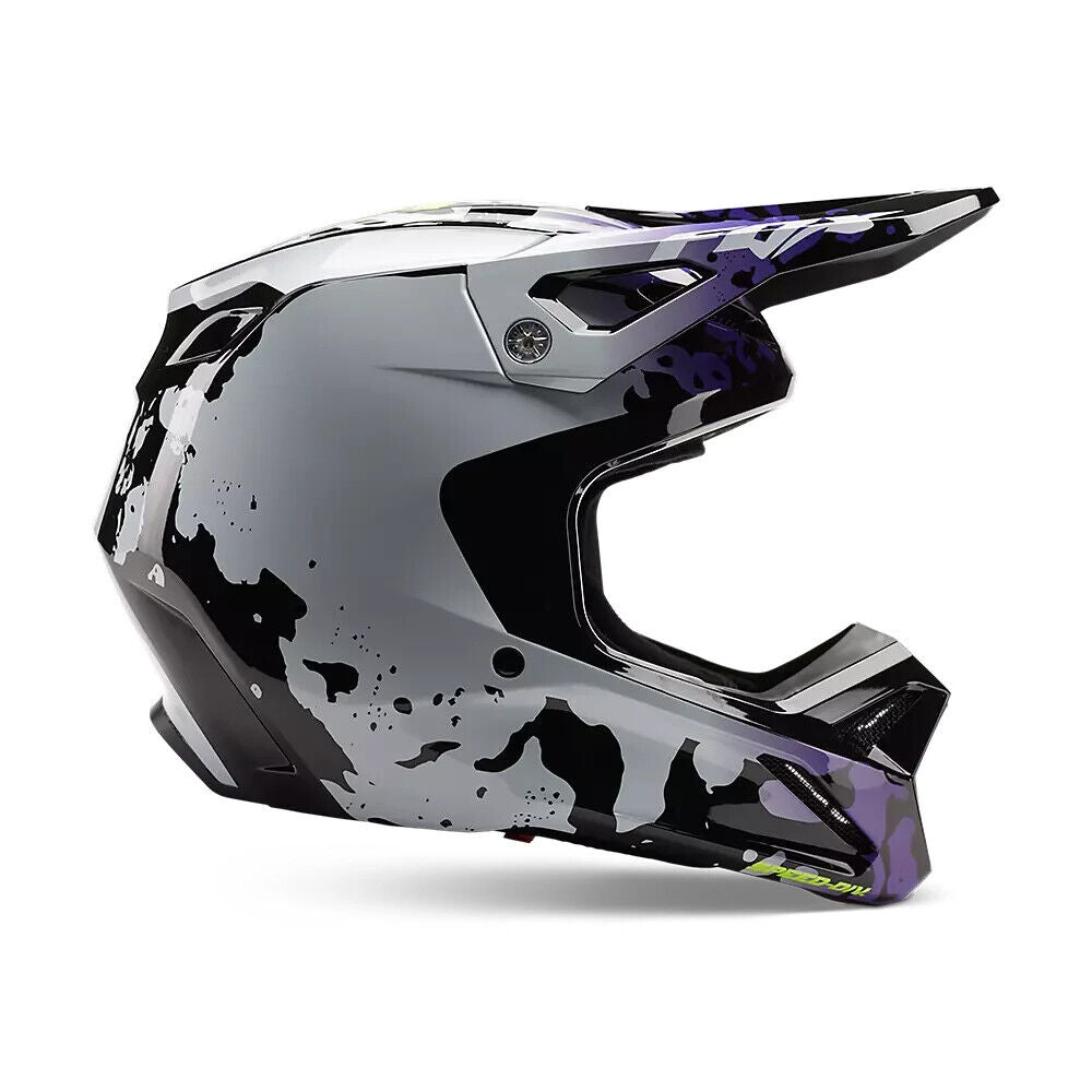 Fox V1 Morphic Helmet Black and White Size L
