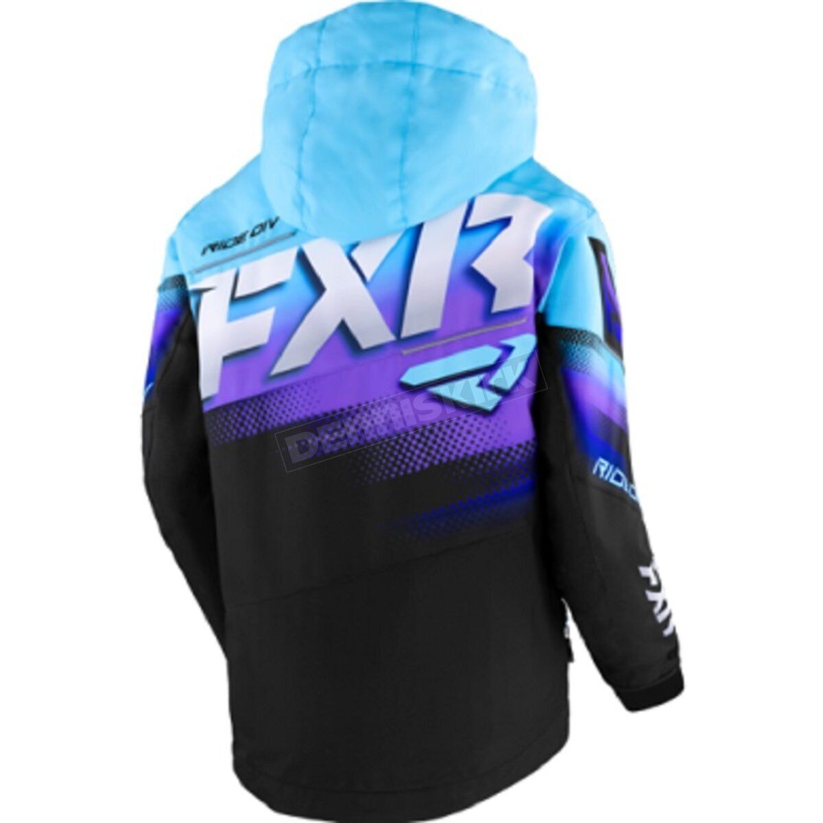 FXR Boost Jacket Youths' Black/Sky-Purple Fade Size 16