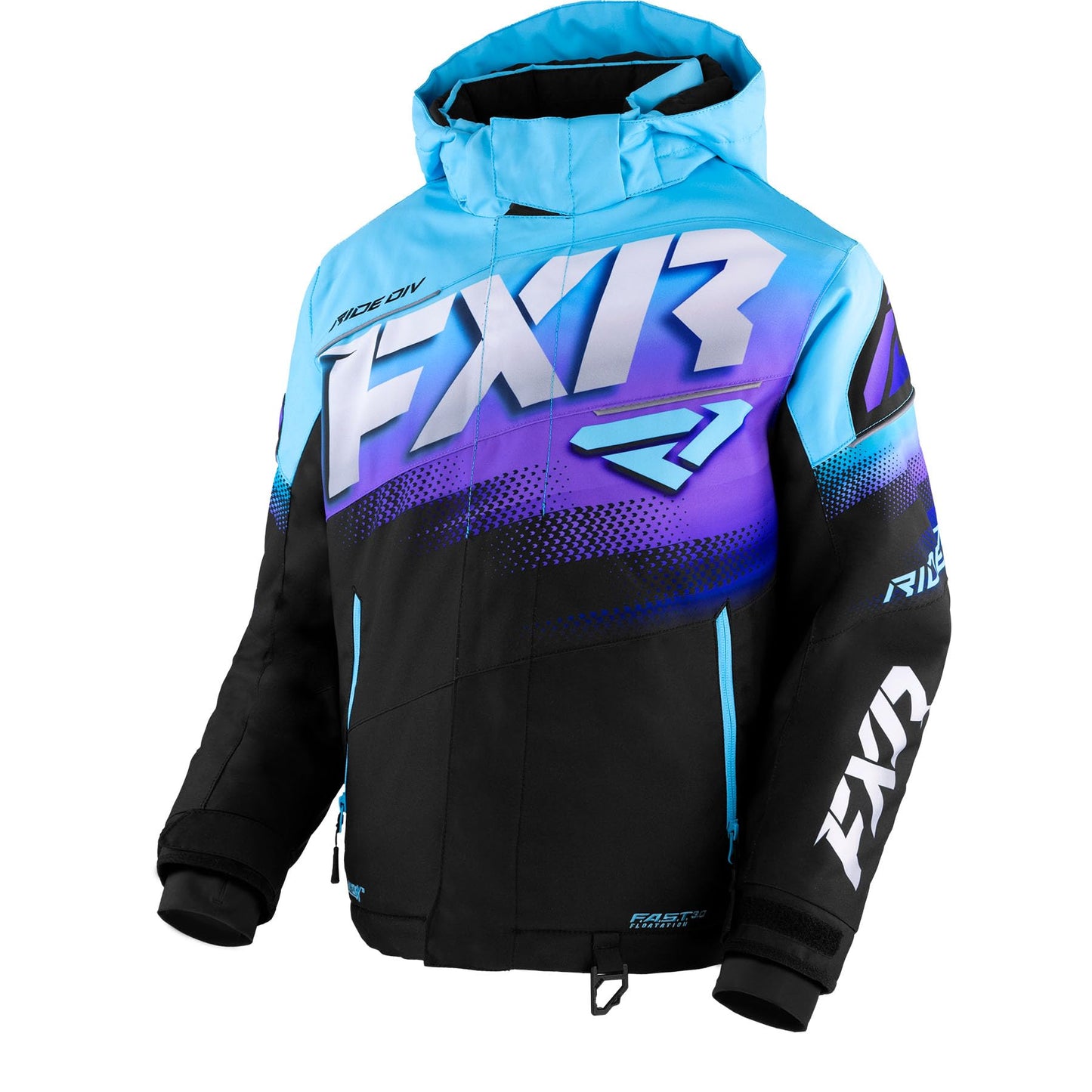 Youth BOOST JACKET BLACK/SKY-PURPLE FADE SZ12