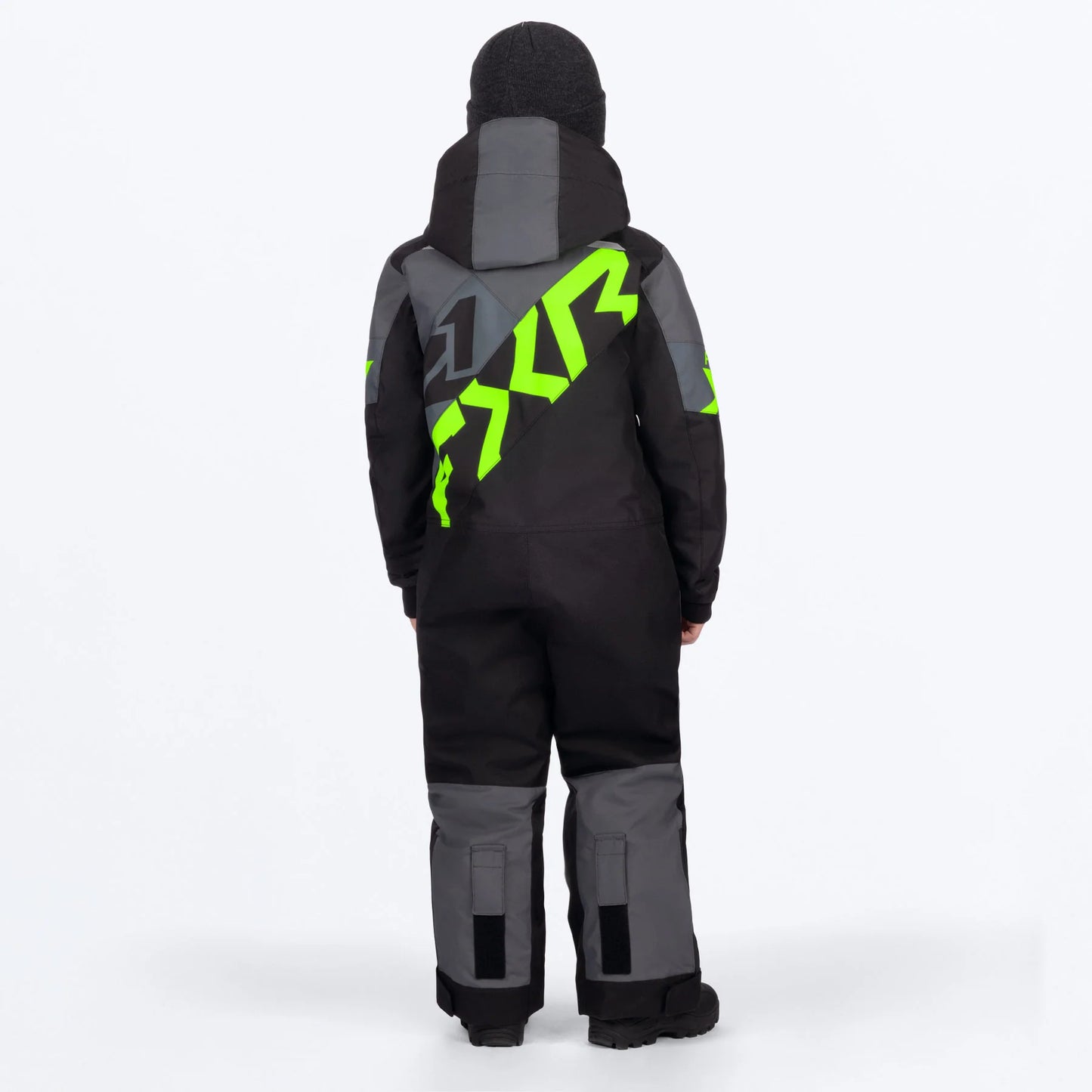 FXR Cold Cross CX Monosuit Children's Black/Charcoal/Lime Size 4