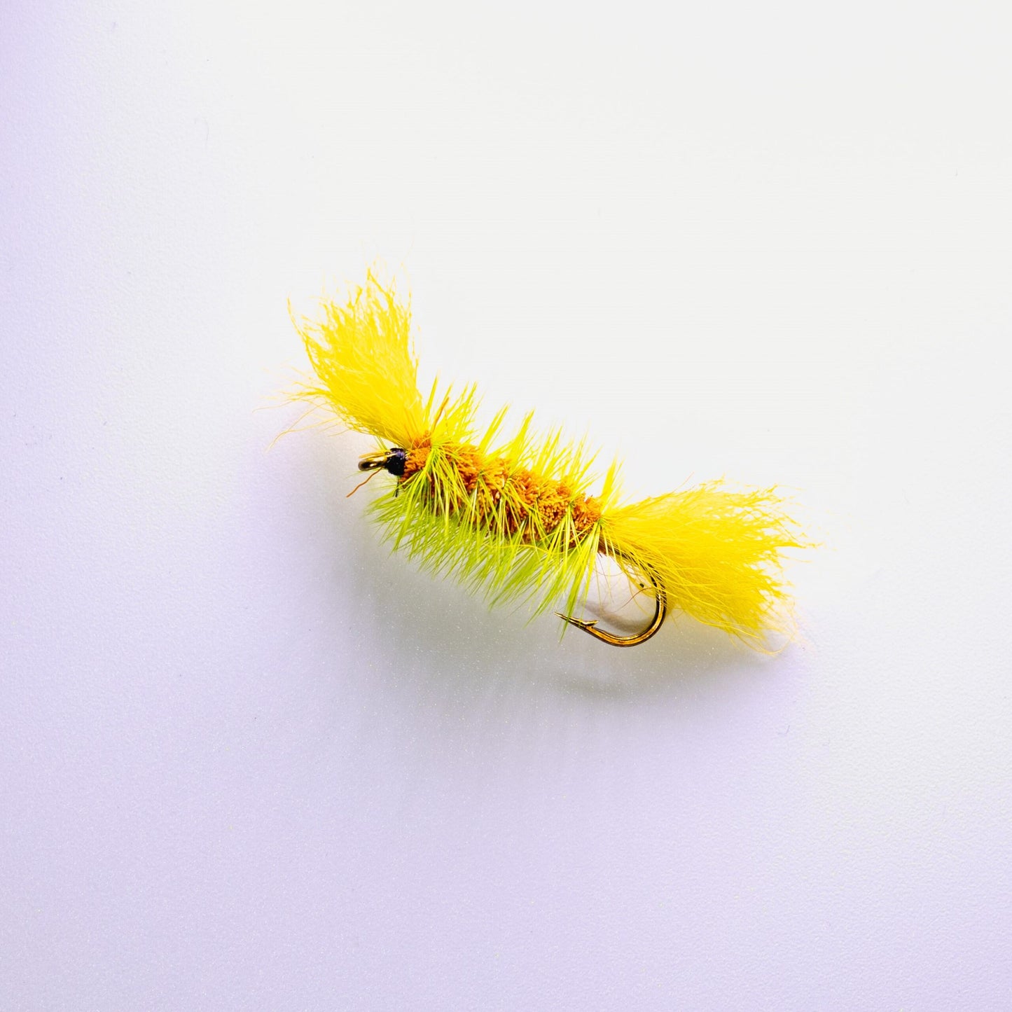 Dry Fly Orange Body Green Hackle Yellow Tail Bomber #6