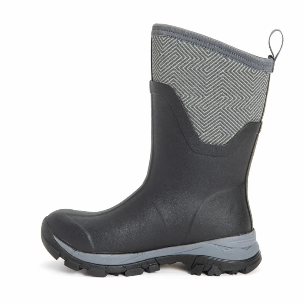 Muck Arctic Ice Vibram Arctic Grip Women's Black and Grey Geometric Mid Size 10
