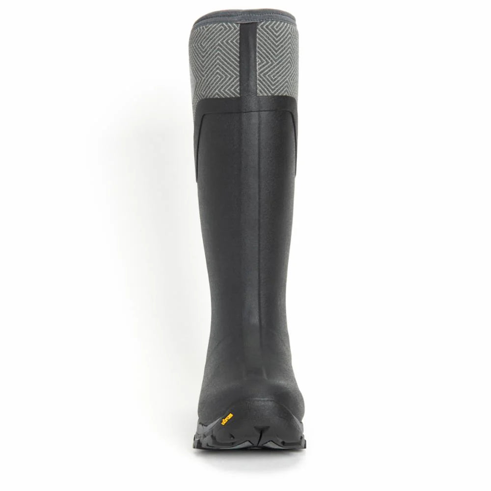 Muck Arctic Ice Vibram Arctic Grip Women's Black and Grey Geometric Tall Size 6