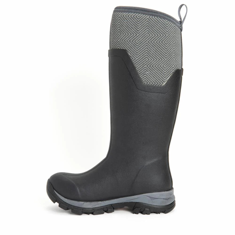 Muck Arctic Ice Vibram Arctic Grip Women's Black and Grey Geometric Tall Size 6