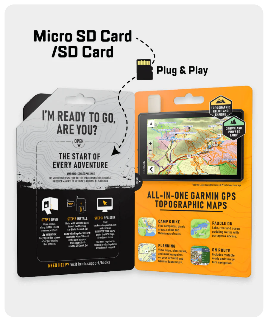 Garmin Atlantic Canada GPS Maps SD Card