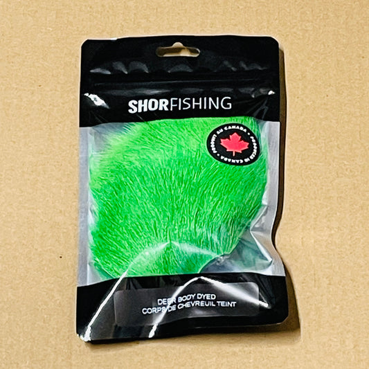 Shor Deer Body Dyed Fluorescent Green from White 8 g
