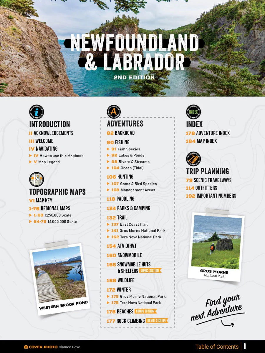 Backroad Maps Newfoundland & Labrador Backroad Mapbook 2nd Edition