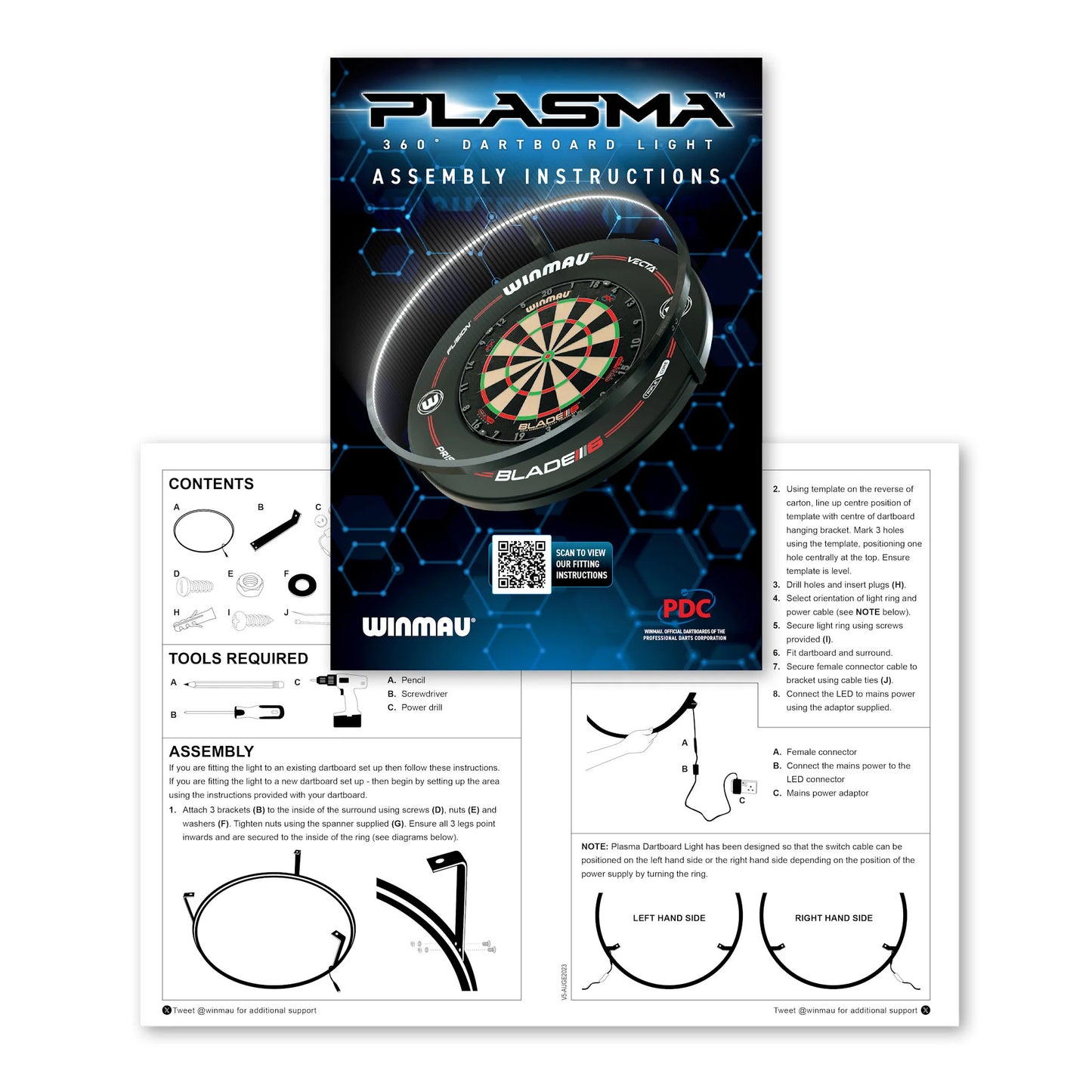 Winmau Plasma Ice Dart Board Light