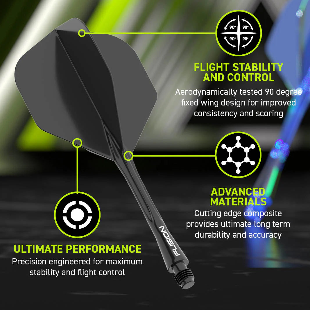 Winmau Fusion #2 Dart Flight and Shaft Purple Medium