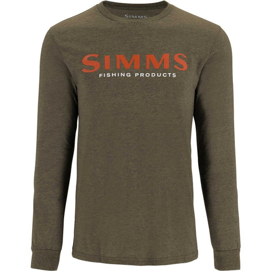 Simms Logo Longsleeve T-Shirt Mens Loden Heather XL