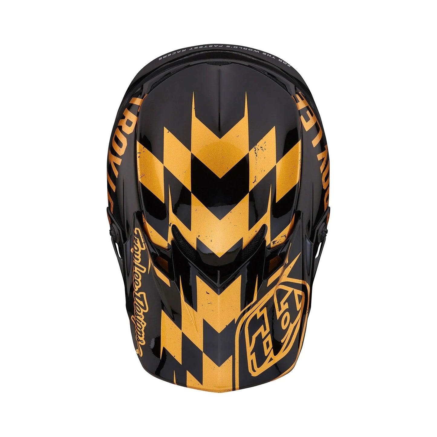 Troy Lee Designs SE4 Polycrylite Helmet Race Shop Black and Gold Size XL
