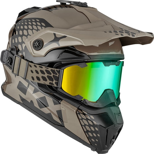 CKX Titan Original Helmet with Goggles Viper Glossy Titanium Size 2XL