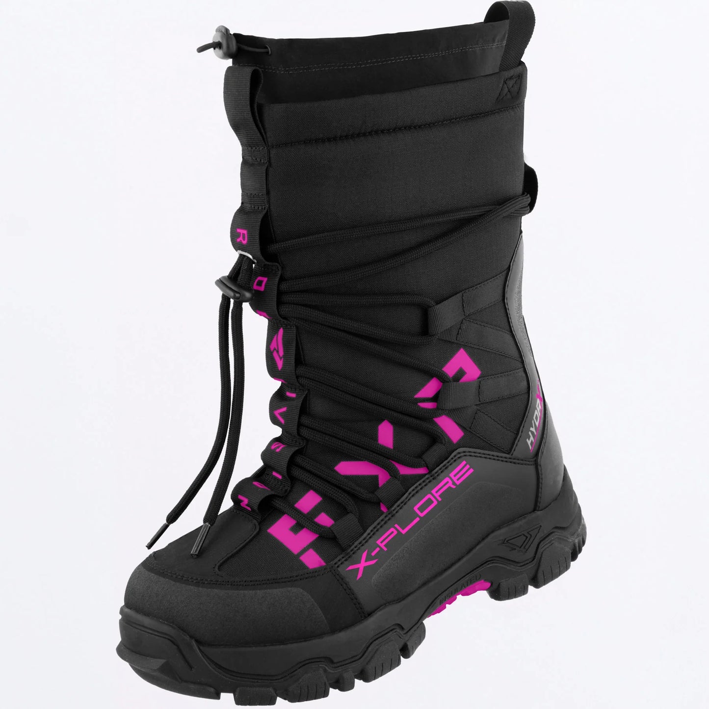 FXR X-Plore Short Boots Black/Fuchsia Women's Size 7