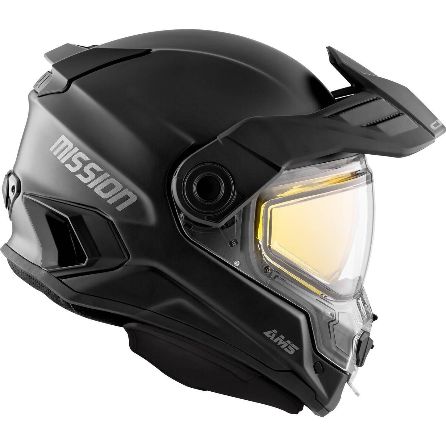 HELM MISSION AMS EDL SOLID BK MAT 3XL