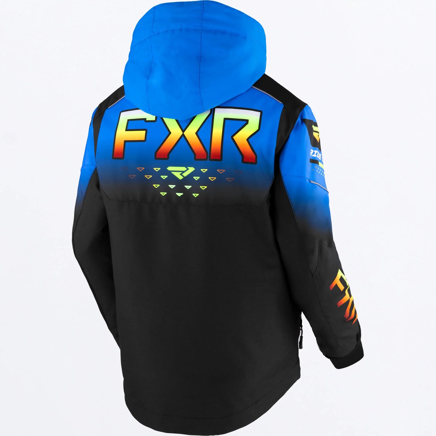 FXR Helium Jacket Youths' Black and Blue and Inferno Size 2