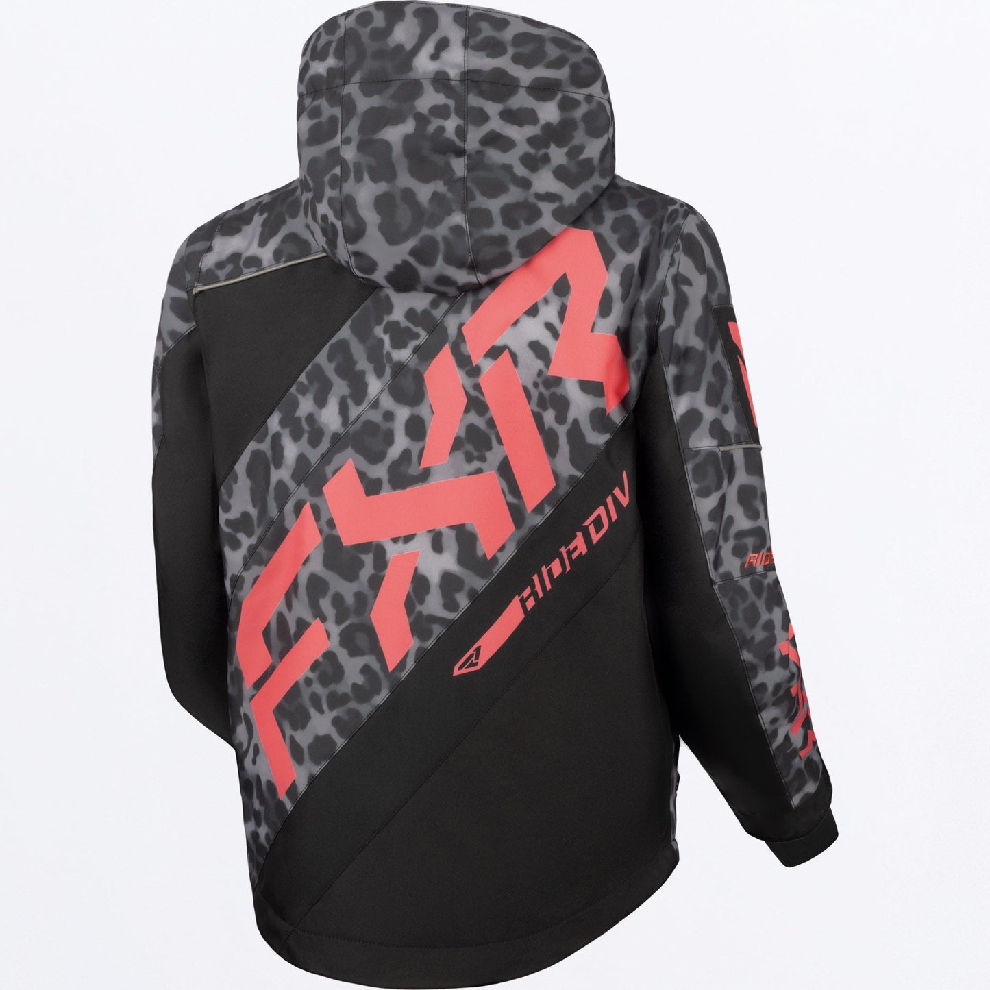 FXR Children's CX Jacket Black Cheetah/Watermelon Size 8