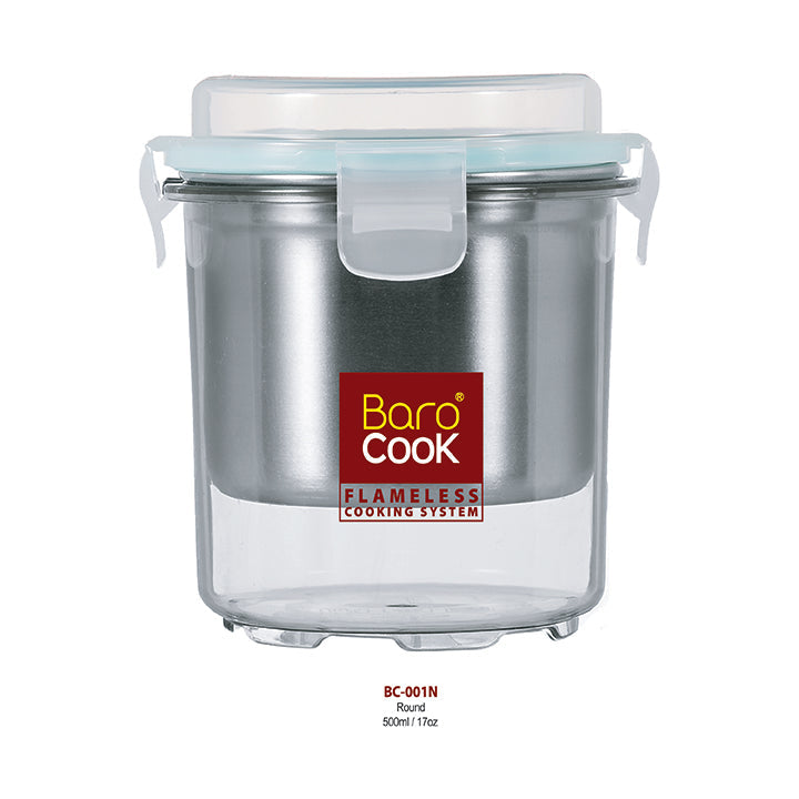 BaroCook Round Food Container 500ml Cooking System