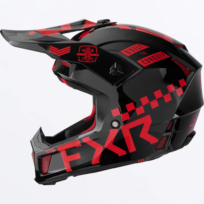 FXR Clutch Gladiator Helmet Nuke Red Size L