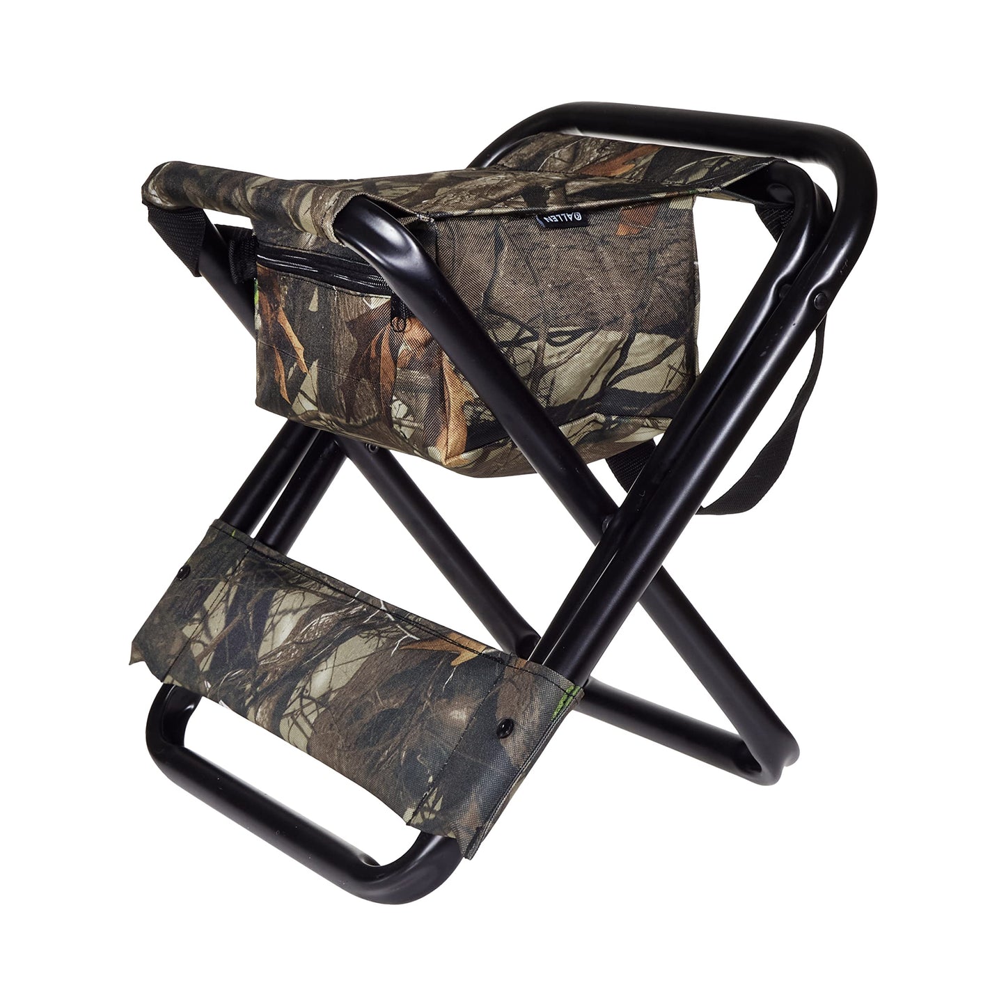 Vanish Camo Folding Hunting Stool with Back, Black & Next G2 Camo