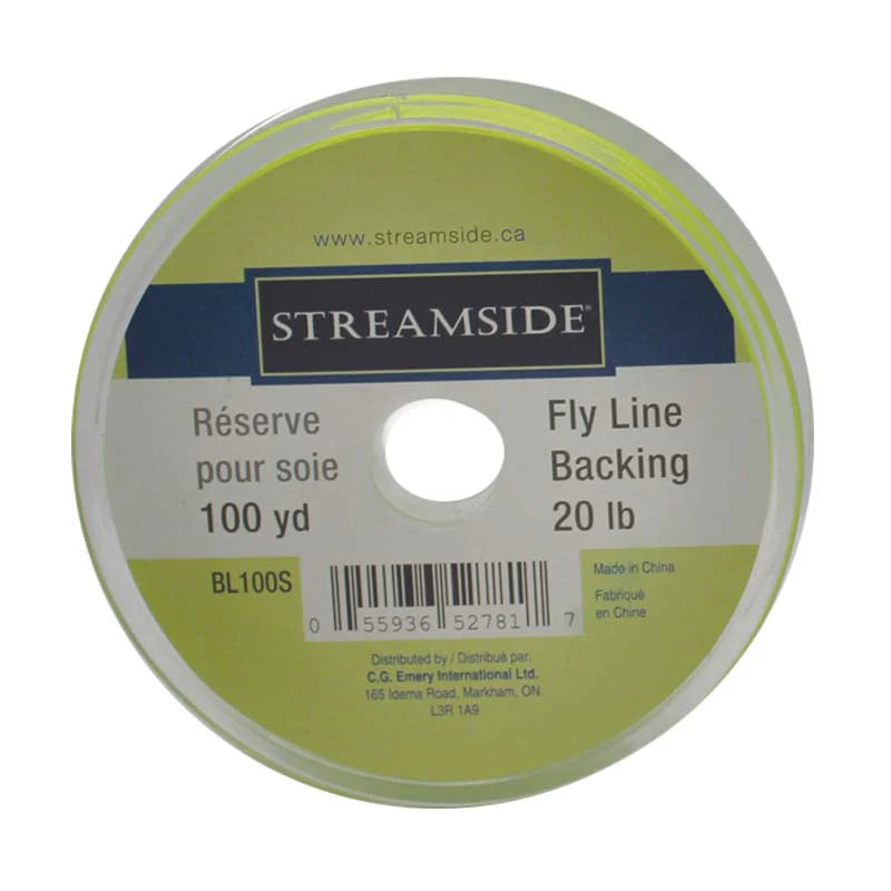 Streamside Fly Line Backing Chartreuse 100yd 20lb