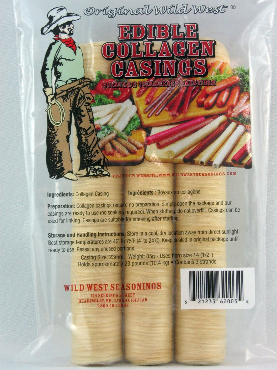 Wild West Edible Collagen Casings 23mm