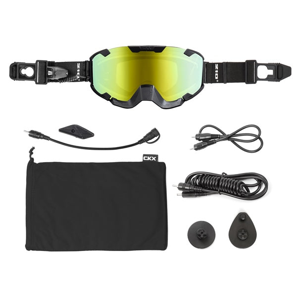 CKX 210° Trail Goggles Insulated Matte Black and Mirror Gold