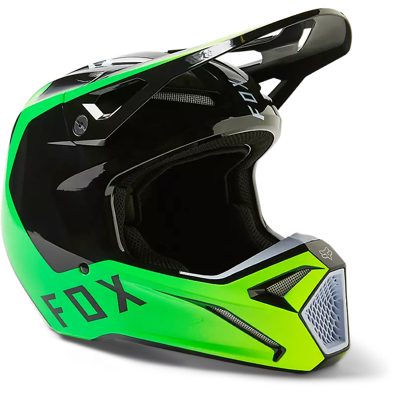 Fox Helmet V1 DPTH Black and Green Size M