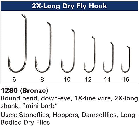Daiichi 1280 2x Long Dry Fly Hooks Size 8 25 pk