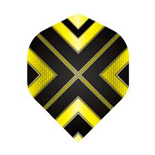 British Darts X-Factor Flights Black and Yellow