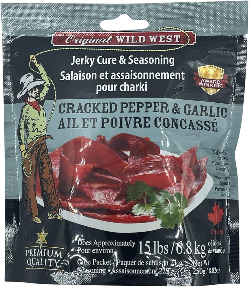 Wild West Jerky Cure & Seasoning Cracked Pepper & Garlic