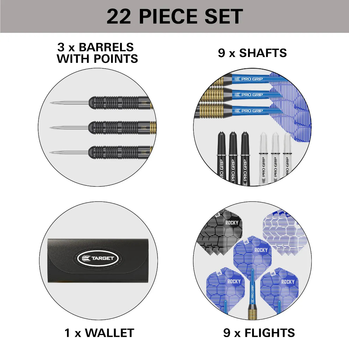 Target Darts Josh Rock Brass Dart Set 22 g