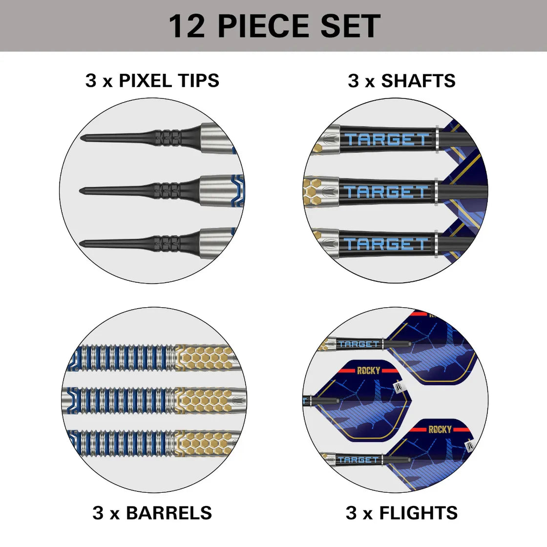 Target Darts Josh Rock Brass Steel Starter Kit