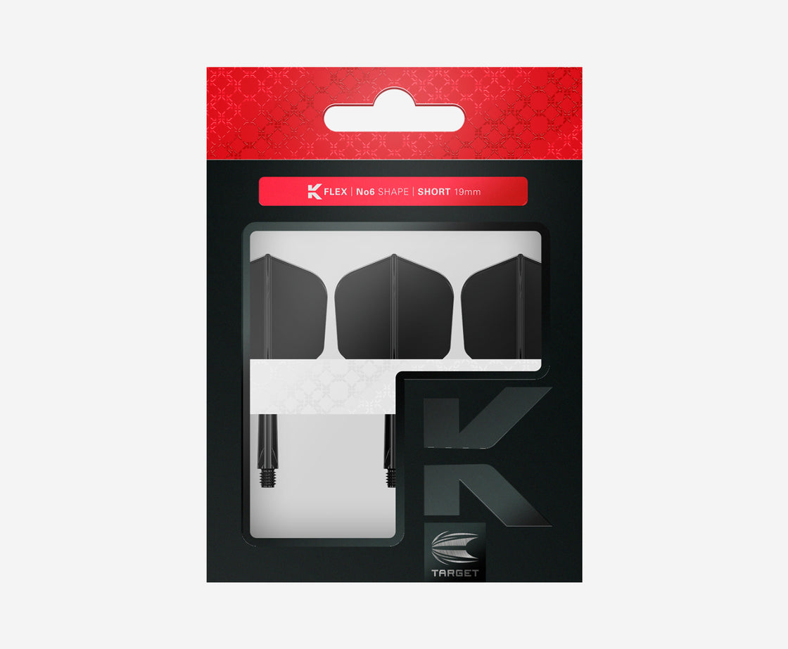 Target Darts K-Flex No. 6 Flight Black Short