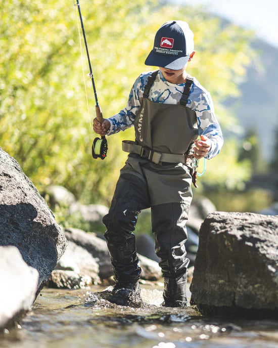 Simms Tributary Waders Kids Basalt S