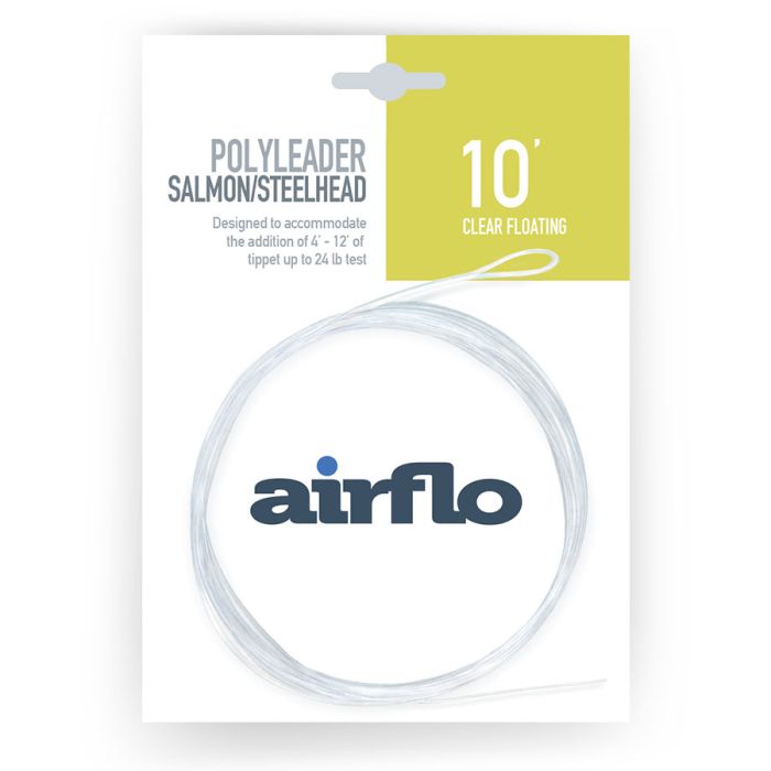 Airflo Salmon and Steelhead Polyleader Clear Floating 10'