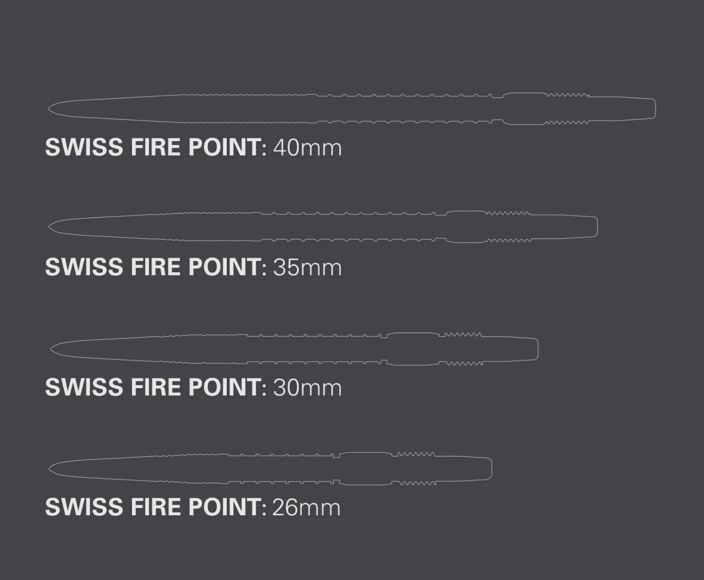 Target Darts Swiss Fire Points Silver 26 mm