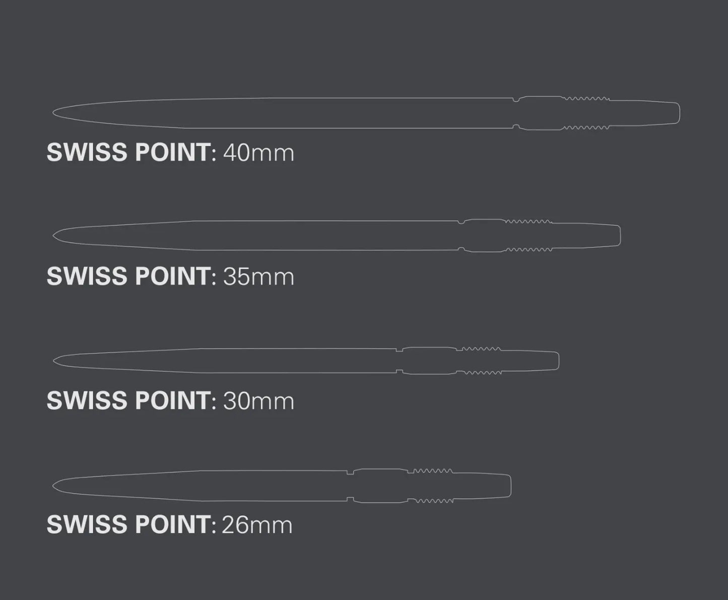 Target Darts Swiss Diamond Pro Point Black 26mm