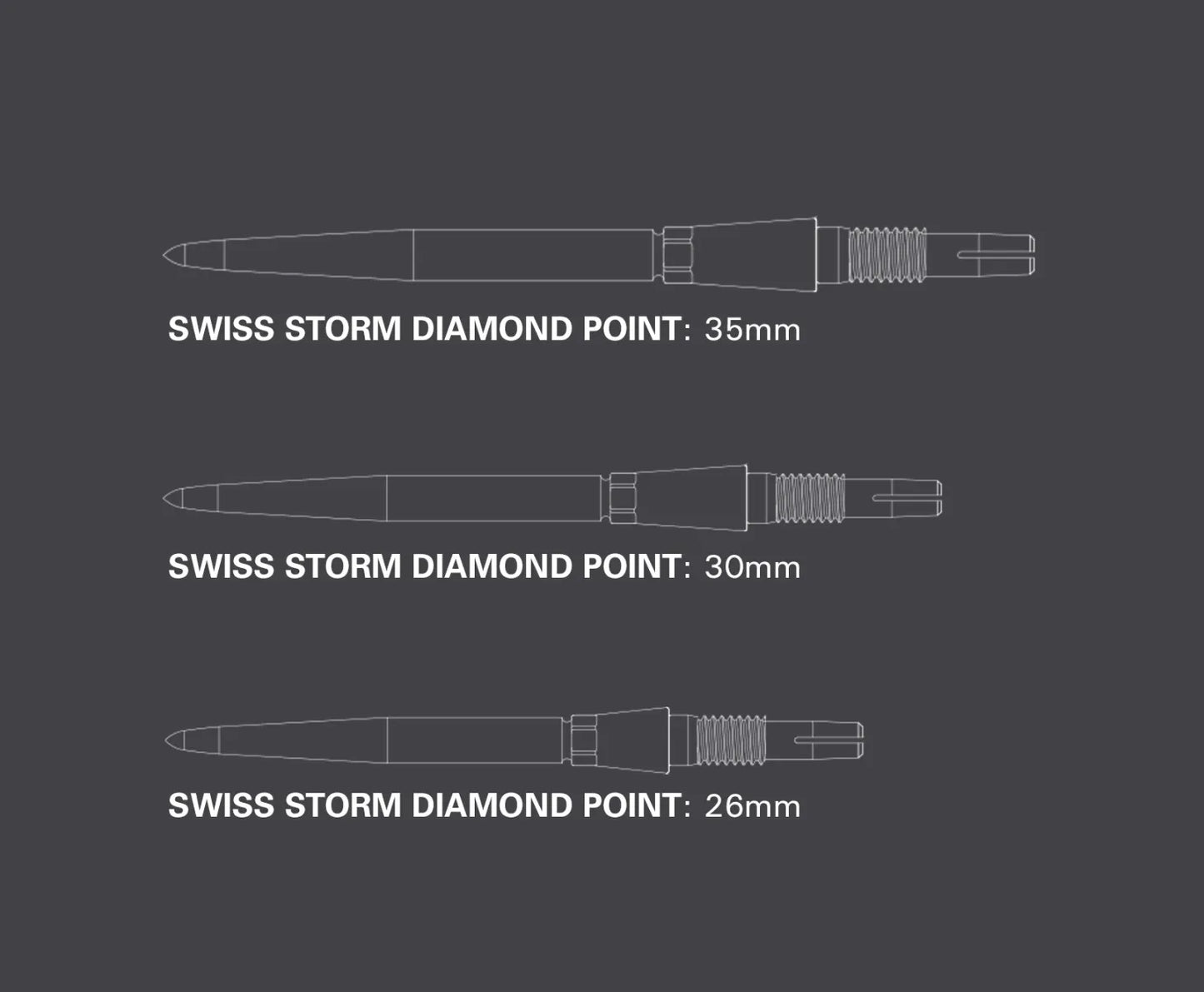 Target Darts Swiss Storm Point Black 26mm