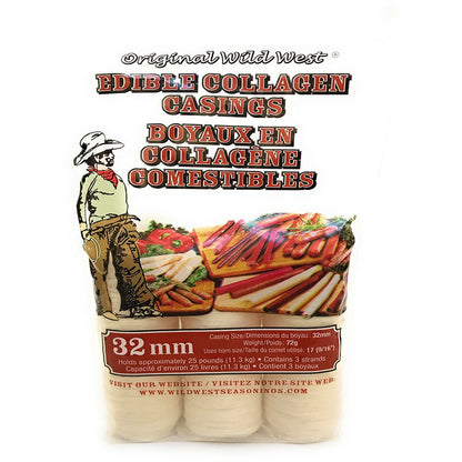 Wild West Edible Collagen Casings 32mm