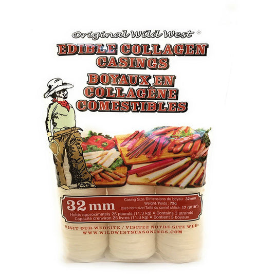 Wild West Edible Collagen Casings 32mm
