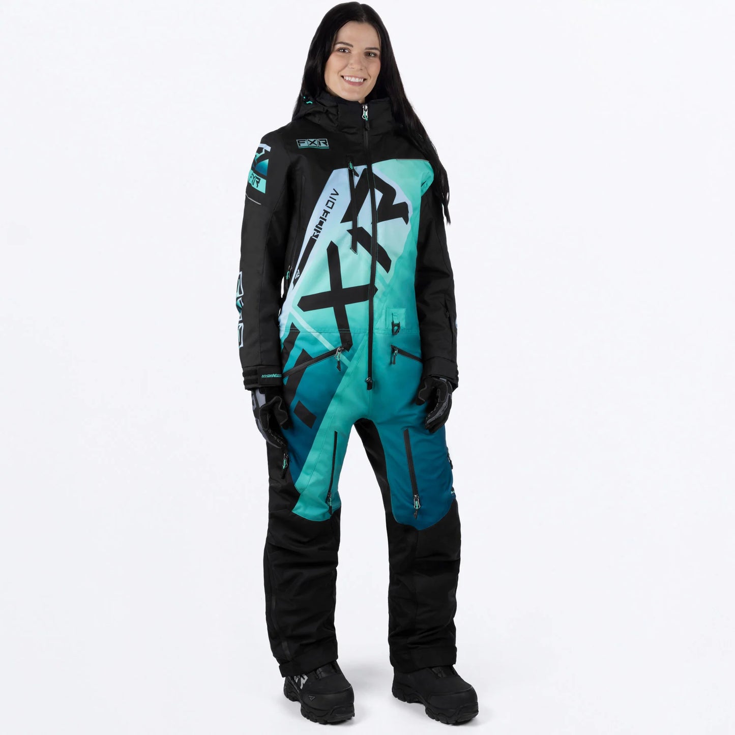 FXR CX F.A.S.T. Monosuit Women's Black/Mint Fade Size 4
