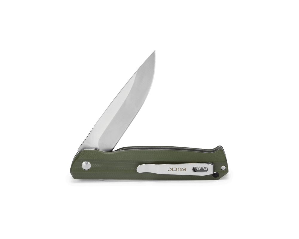 Buck 251 Langford Knife with Pocket Clip Green