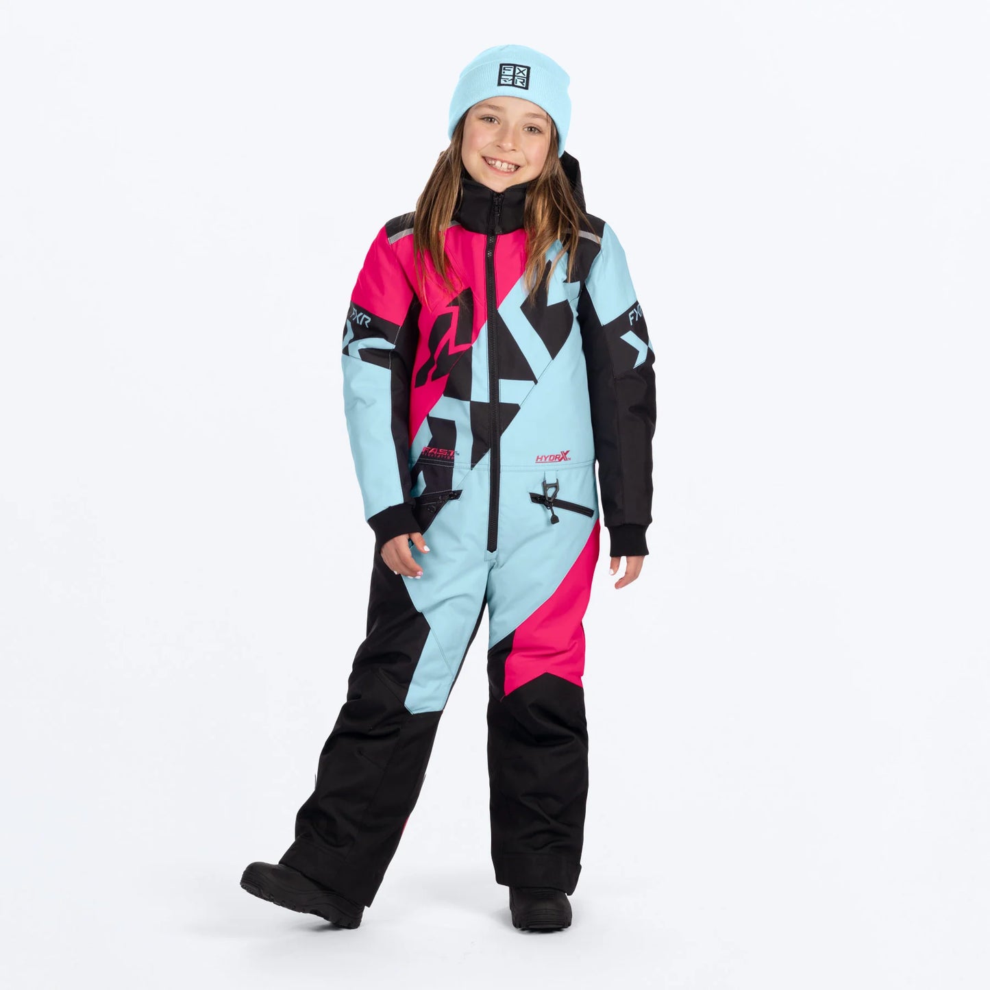 FXR Cold Cross CX Monosuit Maui Children's Blue/Razz Size 2