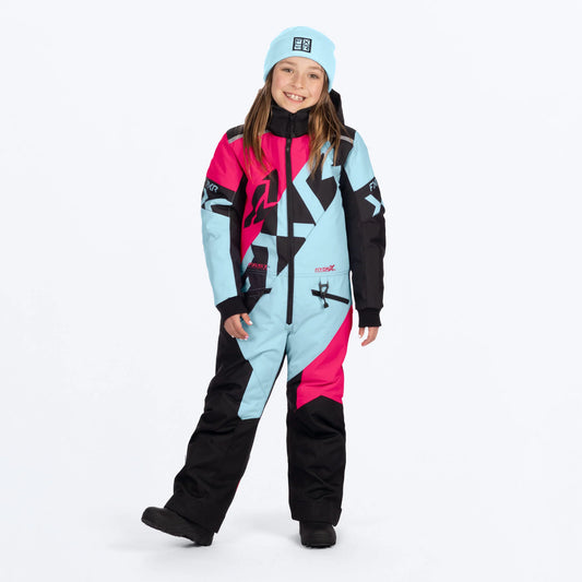 FXR Cold Cross CX Monosuit Maui Children's Blue/Razz Size 2