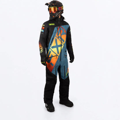 FXR CX F.A.S.T. Monosuit Men's Black/Steel/Inferno Size 10