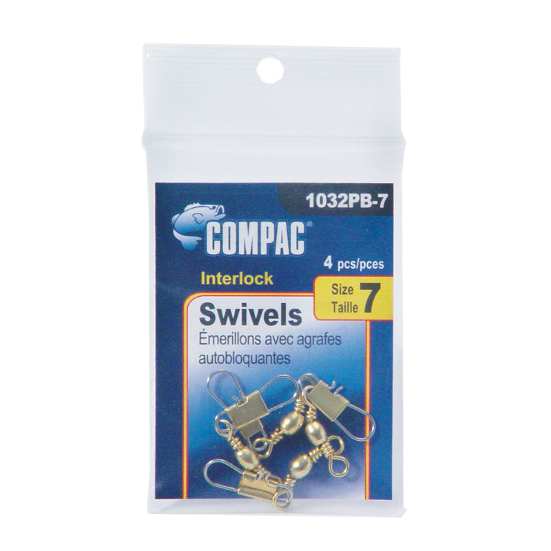 Compac Interlock Snap Swivels Size 3 3-Piece